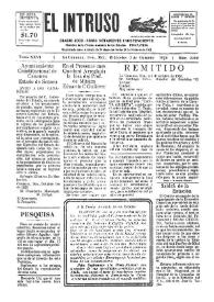 Portada:El intruso. Diario Joco-serio netamente independiente. Tomo XXVI, núm. 2268, miércoles 3 de octubre de 1928