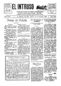Portada:El intruso. Diario Joco-serio netamente independiente. Tomo XXVI, núm. 2282, viernes 19 de octubre de 1928