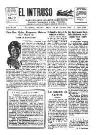 Portada:El intruso. Diario Joco-serio netamente independiente. Tomo XXVI, núm. 2285, martes 23 de octubre de 1928