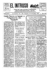 Portada:El intruso. Diario Joco-serio netamente independiente. Tomo XXVII, núm. 2303, miércoles 14 de noviembre de 1928