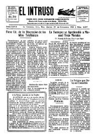 Portada:El intruso. Diario Joco-serio netamente independiente. Tomo XXVII, núm. 2317, jueves 29 de noviembre de 1928