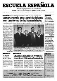 Portada:Escuela española. Año LIX, núm. 3396, 4 de febrero de 1999