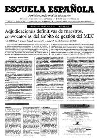 Portada:Escuela española. Año LIX, 15 de junio de 1999, especial concurso de traslados