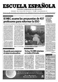 Portada:Escuela española. Año LIX, núm. 3433, 16 de diciembre de 1999