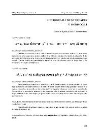 Portada:Bibliografía de mudéjares y moriscos. I / Míkel de Epalza y Luis E. Bernabé Pons
