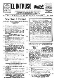 Portada:El intruso. Diario Joco-serio netamente independiente. Tomo XXVII, núm. 2366, domingo 27 de enero de 1929