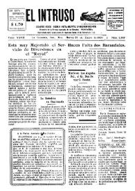 Portada:El intruso. Diario Joco-serio netamente independiente. Tomo XXVII, núm. 2367, martes 29 de enero de 1929