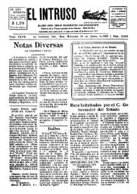 Portada:El intruso. Diario Joco-serio netamente independiente. Tomo XXVII, núm. 2368, miércoles 30 de enero de 1929