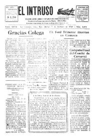 Portada:El intruso. Diario Joco-serio netamente independiente. Tomo XXVII, núm. 2375, jueves 7 de febrero de 1929