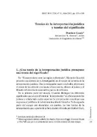 Portada:Teorías de la interpretación jurídica y teorías del significado / Damiano Canale; traducción de Magdalena Ana Rosso