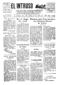 Portada:El intruso. Diario Joco-serio netamente independiente. Tomo XXVIII, núm. 2429, sábado 13 de abril de 1929