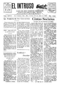 Portada:El intruso. Diario Joco-serio netamente independiente. Tomo XXVIII, núm. 2440, viernes 26 de abril de 1929