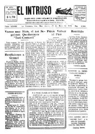 Portada:El intruso. Diario Joco-serio netamente independiente. Tomo XXVIII, núm. 2463, jueves 23 de mayo de 1929