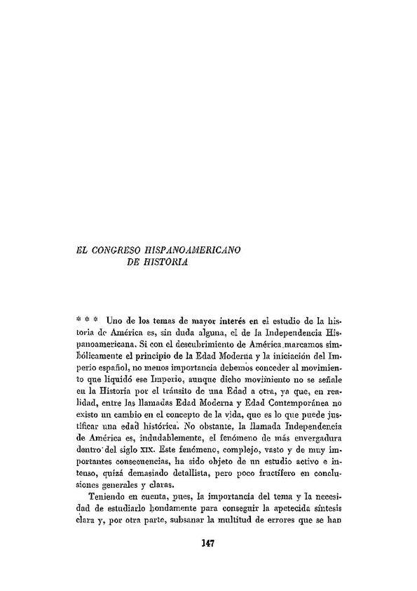 El Congreso Hispanoamericano de Historia | Biblioteca Virtual Miguel de Cervantes