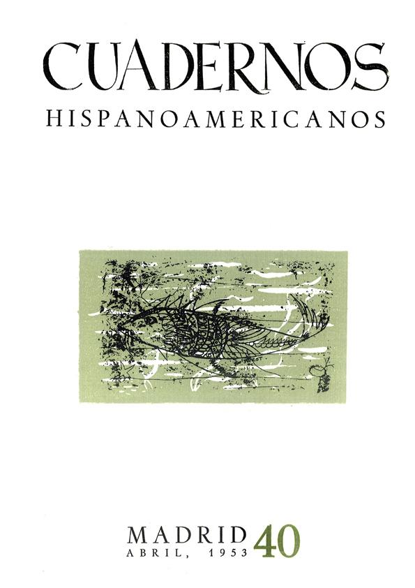Cuadernos Hispanoamericanos. 40, abril 1953 | Biblioteca Virtual Miguel de Cervantes