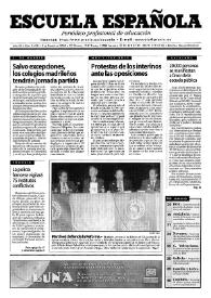Escuela española. Año LX, núm. 3438, 3 de febrero de 2000