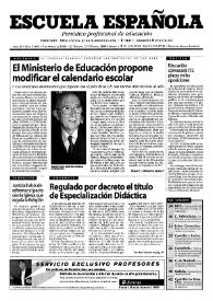 Escuela española. Año LX, núm. 3443, 9 de marzo de 2000