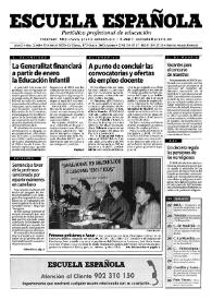 Portada:Escuela española. Año LX, núm. 3448, 13 de abril de 2000