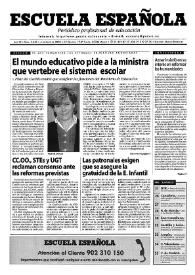 Portada:Escuela española. Año LX, núm. 3450, 4 de mayo de 2000