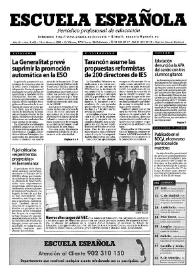 Portada:Escuela española. Año LX, núm. 3452, 18 de mayo de 2000