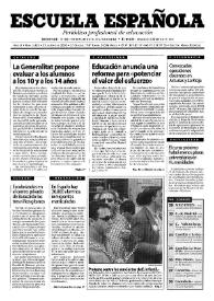 Portada:Escuela española. Año LX, núm. 3453, 25 de mayo de 2000