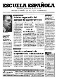 Portada:Escuela española. Año LX, núm. 3463, 21 de septiembre de 2000