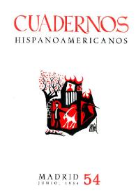 Portada:Cuadernos Hispanoamericanos. Núm. 54, junio 1954