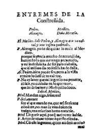 Entremes de La constreñida / [de Venauente] | Biblioteca Virtual Miguel de Cervantes