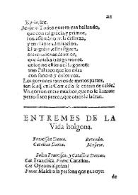 Entremes de La vida holgona / [de Villauiciosa] | Biblioteca Virtual Miguel de Cervantes
