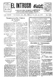 Portada:El intruso. Diario Joco-serio netamente independiente. Tomo XXVIII, núm. 2497, martes 2 de julio de 1929