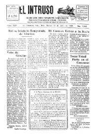 Portada:El intruso. Diario Joco-serio netamente independiente. Tomo XXV, núm. 2505, jueves 11 de julio de 1929