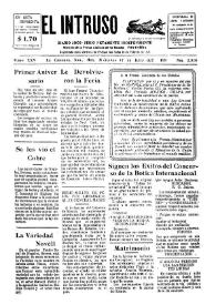 Portada:El intruso. Diario Joco-serio netamente independiente. Tomo XXV, núm. 2510, miércoles 17 de julio de 1929