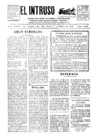 Portada:El intruso. Diario Joco-serio netamente independiente. Tomo XXVII, núm. 2655, martes 7 de enero de 1930
