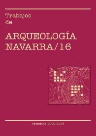 Portada:Trabajos de arqueología navarra. Núm. 16, 2002-2003