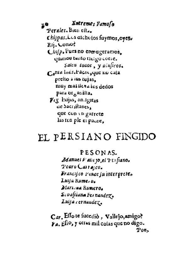El persiano fingido / de D. Gil de Armesto y Castro | Biblioteca Virtual Miguel de Cervantes