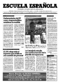 Escuela española. Año LXI, núm. 3485, 8 de marzo de 2001