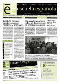 Escuela española. Año LXII, núm. 3522, 24 de enero de 2002