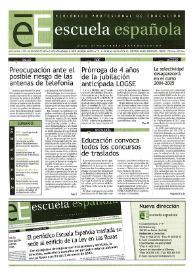 Escuela española. Año LXII, núm. 3520, 10 de enero de 2002