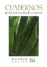 Portada:Cuadernos Hispanoamericanos. Núm. 244, abril 1970