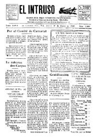 Portada:El intruso. Diario Joco-serio netamente independiente. Tomo XXVII, núm. 2663, jueves 16 de enero de 1930