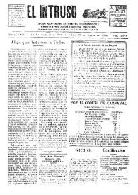 Portada:El intruso. Diario Joco-serio netamente independiente. Tomo XXVII, núm. 2666, domingo 19 de enero de 1930