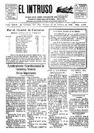 Portada:El intruso. Diario Joco-serio netamente independiente. Tomo XXVII, núm. 2688, viernes 14 de febrero de 1930