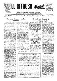 Portada:El intruso. Diario Joco-serio netamente independiente. Tomo XXVIII, núm. 2742, domingo 20 de abril de 1930