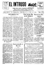 Portada:El intruso. Diario Joco-serio netamente independiente. Tomo XXVIII, núm. 2756, jueves 8 de mayo de 1930