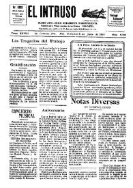 Portada:El intruso. Diario Joco-serio netamente independiente. Tomo XXVIII, núm. 2785, miércoles 11 de junio de 1930