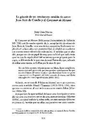 Portada:La génesis de un cancionero catalán de autor: Joan Roís de Corella y el \"Cançoner de Maians\" / Josep Lluís Martos
