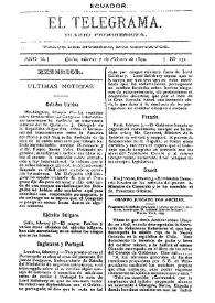 Portada:El Telegrama : diario progresista. Año II, núm. 151, viernes 7 de febrero de 1890