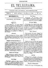 Portada:El Telegrama : diario progresista. Año II, núm. 154, miércoles 12 de febrero de 1890