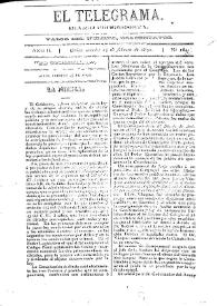 Portada:El Telegrama : diario progresista. Año II, núm. 164, martes 25 de febrero de 1890