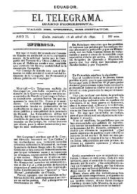 Portada:El Telegrama : diario progresista. Año II, núm. 202, miércoles 16 de abril de 1890